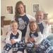 IFFEI Christmas Matching Family Pajamas Set | Xmas Letter Print Tops and Plaid Pants | Blue | Kids 3-4 Years - Buy Online on SooperMarket.com