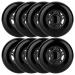 WHEELCOME 8-Pack Inline Skate Wheels 85a 64mm 70mm 72mm 76mm 80mm Indoor Outdoor Inline Skate Replacement Wheel for Blades Roller Hockey Skates Luggage Training Scooter etc Black 80mm