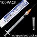 100Pack 1ml 1cc Disposable Plastic Syringes with 25Ga Individually Sterile Package 1ml-25Ga - Buy Online on SooperMarket.com