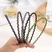 Headbands Hair Band Women Headband Metal Bands Candy Color Wavy Hairband 180 Stretch Fashion Frosted Minimalist for Women's Girls Sports Fashion - Buy Online on SooperMarket.com