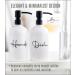 Alora Hand Soap Dispenser and Liquid Dish Soap Dispenser for Kitchen Sink - Set of 2 - Black Metal Pumps - Reusable Plastic Bottle with Easy to Read Lettering - Countertop Replacement Refill Set of 2 (16 Ounce) White - Buy Online on SooperMarket.com