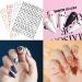 JMEOWIO Letters Nail Art Stickers Decals - 8 Sheets Self Adhesive English Alphabet Design for DIY Nail Decoration | Women Girls - Buy Online on SooperMarket.com
