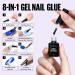 Shop Tomicca 8-in-1 Nail Tips & Glue Gel Kit | 240 PCS Soft Gel Full Cover Extensions with UV Lamp - Perfect Ballerina Shape - Buy Online on SooperMarket.com