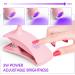 AORAEM Portable LED Nail Lamp - Professional Gel Polish Light for DIY Nail Art - Pink - Buy Online on SooperMarket.com