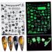 Halloween Nail Art Stickers Glow in The Dark Nail Decals 3D Self-Adhesive Fluorescent Nail Stickers Skull Spider Witch Ghost Pumpkin Bat Snake Nail Design for Women and Girls DIY Acrylic Nail - Buy Online on SooperMarket.com