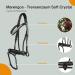 Marengos Soft Crystal Bridle for Horses & Ponies | Anatomically Shaped English Leather Bridle & Accessories in Black - Buy Online on SooperMarket.com