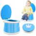 Portable Potty for Kids Toddlers Foldable Travel Potty Training Seat Foldable Toddler Potty Seat for Travel, Car, Camping, Park,Outdoor, Indoor(Baby Blue)