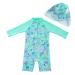 upandfast Baby Boys/Girls Zipper Swimwear with Snap Bottom UPF 50+ Sun Protection Toddler One Piece Swimsuit Green Octopus2 9-12 Months