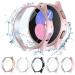 KIMILAR 5+5 Pack Galaxy Watch 5/Galaxy Watch 4 Screen Protector Case 40mm Anti-Fog Tempered Glass and Hard PC Protective Bumper Compatible with Samsung Galaxy Watch 5 40mm and Galaxy Watch 4 40mm 40mm Black/Silver/Clear/Rosegold/Pink