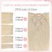 Vlasy Clip in Hair Extensions Human Hair 7 Pieces Grey4# 12 Inch (60g) - Seamless Straight Natural Thick Weft Extensions for Women - Buy Online on SooperMarket.com