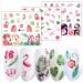 Flamingo Nail Art Stickers Decals - Summer Nail Decorations Kit with Tropical Palm, Cactus, and Pineapple Designs - 12 Sheets - Buy Online on SooperMarket.com