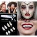 Go Ho Halloween Vampire Fangs & Black Lipstick Kit - 4 Sizes Cosplay Props | Perfect Accessories for Halloween Party Decorations - Buy Online on SooperMarket.com