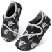 JIASUQI Kids Boys Girls Water Shoes Quick Dry Barefoot Aqua Socks for Beach Swimming Pool 8.5/9 UK Child Black Shark