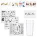 4pcs Nail Art Stamping Plates Set Chinese Style Multi-Pattern Design Stamping Image Stencil Template with 1 Pc Polish Stamper 43
