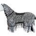 Marengos - zebra fly outdoor ceiling with fringes |Horse blanket with saddle cutout & neck part |Protection against insects |Fine -meshed flying corner |Outdoor horse ceiling in black and white |155 cm black and white 155cm