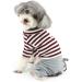 Ranphy Small Dog Stripe Jumpsuit Puppy Pajamas with Pant Comfy Cotton Pet Clothes Cat Apparel Pyjamas PJS Shirt Boys Winter Jammies Brown S S(Back: 20cm Chest: 32cm ) Style1 - Buy Online on SooperMarket.com