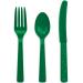 DecorRack 96 Piece Plastic Cutlery Set -BPA Free- Disposable Plastic Silverware, Heavy Duty Utensils for Birthdays, Indoor, Outdoor Events, Parties, Bulk Plastic Ware, Green (Set of 96) Green 96