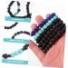 Healvian 12 Pcs Volcanic Stone Bracelet Set - Anti Nausea & Motion Sickness Jewelry for Women - Obsidian Magnetic Therapy Anklet & Wrist Chain - Assorted Colors - Buy Online on SooperMarket.com