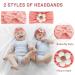 Uwiyo 6-Pack Baby Turban Headband Set | Soft Nylon Flower Loop Hairbands for Newborns & Toddlers - Buy Online on SooperMarket.com