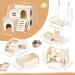 6-Piece Wooden Hamster Toy Set | Safe & Fun Hiding Houses for Hamsters Chinchillas Guinea Pigs & Rabbits - Buy Online on SooperMarket.com