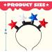 JOYIN 3 Pcs Patriotic LED Headbands - Light Up American Flag Star Headband for 4th of July - Red Blue White Accessories for Women Men - Buy Online on SooperMarket.com