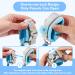 Lehoo Castle Anti-Lost Wrist Belt for Kids | 360 Rotating Safety Hand Loop | Elastic Wire Rope & Breathable Cotton | Light Blue - Buy Online on SooperMarket.com