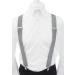 axy Men's 35mm Wide Suspenders with 4 Strong Clips | Women's Grey X-Shape Suspenders - International Shipping Available - Buy Online on SooperMarket.com