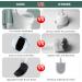 Hibbent 3 Pack Silicone Toilet Bowl Brush Set with Ventilated Holder - Grey | Bathroom Deep Cleaning Kit for Flexible Scrubbing - Toilet Scrubber - Buy Online on SooperMarket.com