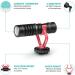 Movo VXR10 Universal Video Microphone with Lightning Dongle Adapter - Shock Mount, Deadcat Windscreen, Case - iPhone 14, 13, 12, 11, XS, XR, X, Pro Max & More - Buy Online on SooperMarket.com