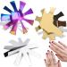 Menecor 3 Pcs French Tips Nail Cutter Tools,Manicure Edge Trimmer for Acrylic,Stainless Steel Smile Line Cut Kit Diy Module 9 Sizes