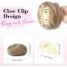 REECHO Space Bun Hair Pieces 2 PCS Mini Claw Clip in Messy & Cat Ears Fake Hair Bun Extensions Wig Accessory Updo Hairpieces for Women Girls (Pack of 2-3" Straight Dark Blonde) Pack of 2 - 3" Straight Dark Blonde - Buy Online on SooperMarket.com