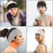 WLLHYF 3 Pcs Non-Slip Yoga Headbands Set for Women - Black White Gray Head Wraps for Workout, Pilates, Running - Soft Cotton Fabric Sweat Hairbands - Buy Online on SooperMarket.com