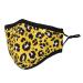 Washable Reusable 3 Layers Cotton Cloth - Light Yellow - Leopard Print One Size Fits Most