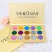 VERONNI Glitter Eyeshadow Palette - 15 Colors Matte Shimmer Glitter | High Pigment Eye Shadow Palette for Stage & Halloween Makeup - Buy Online on SooperMarket.com