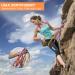Karabiner Climbing Equipment Set - 2 UIAA Certified 25kN Auto Locking Carabiners + 2 23kN Nylon Ropes for Climbing Mountaineering & Hiking - Durable Orange & Black 4-Part Kit - Buy Online on SooperMarket.com