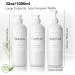 MOIIKKO 32oz Refillable Shampoo and Conditioner Bottles - Pack of 3, White Dispensers with Waterproof Labels - Modern Bathroom Accessories - Buy Online on SooperMarket.com
