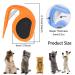 Yeahboom 2 Pet Knotting Comb - Steel Blade De-Filter Knife for Cats & Dogs | Perfect for Removing Tangles - Orange - Buy Online on SooperMarket.com