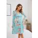 OUGES Womens V-Neck Maternity Nursing Dress with Pockets - Long Sleeve Floral D - Buy Online on SooperMarket.com