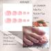 RODAKY 24PCS French Press On Toenails - Short Square Full Cover Glue On False Toe Nails for Women and Girls (Pink French) - Buy Online on SooperMarket.com