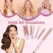 5-in-1 Wand Curling Iron Set - Ceramic Curling Wands & Hair Straightener - Fast Heat with Glove & Clip - Light Pink - International Shipping Available - Buy Online on SooperMarket.com