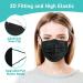 Assacalynn Disposable Face Masks 4 Layers - 2022 Upgrade, 50PCS Black Mask with White Inside - Breathable, Comfortable Flat Elastic Ear Bands - Pack of 50 - Buy Online on SooperMarket.com