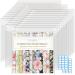 Csyidio 32 Pieces 12x12 Inch Scrapbook Paper Storage Organizer with Label Stickers  Paper Storage Organizer with Sealing Design PVC and Acid-Free for Holding Scrapbook Paper  Vinyl Paper  Photos