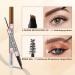 DAGEDA 2-in-1 Eyebrow Pen and Eyebrow Gel Magic Eyebrow Pencil with 4 Fork Tip Waterproof Microblading Eyebrow Pen Brow Gel Long-Lasting Natural Eye Brow Pen For Defining Brows 03 Grey - Buy Online on SooperMarket.com