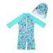 upandfast Baby Girl One Piece Swimwear Suits with Sun Hat Toddler Swimsuits UPF 50+ Sun Protection 18-24 Months Green
