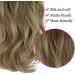 OMGREAET Brown Ombre Wavy Curly Halo Hair Extensions - Light Brown to Light Blonde - 20 Inch - Heat Friendly Fiber - No Clip - Buy Online on SooperMarket.com