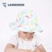 LANGZHEN Baby Girls Beach Sun Hat | Adjustable Wide Brim Toddler Hat with Chin Strap | Flamingo Print | 6-12 Months - Buy Online on SooperMarket.com