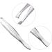 Peowuieu Silver Tone Slanted Flat Tip Metal Hair Eyebrow Tweezer Cosmetic Tool for Lady - Buy Online on SooperMarket.com