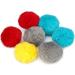 Chiwava 24PCS Catnip Furry Cat Toys Ball Soft Pom Pom Balls - Kitten Chase Quiet Play - Assorted Color - Buy Online on SooperMarket.com