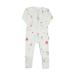 100% Cotton Two-Way Zipper Baby Sleepsuit Unisex Gender Neutral Onesie Romper for Boys and Girls Double Zip Footless with Fold Over Cuffs on Hands and Feet 12-18 Months Flower