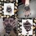 Oottati Waterproof Halloween Temporary Tattoo Stickers - 9 Sheets Black Skull Eye Devil Sun Moon Totem - Buy Online on SooperMarket.com
